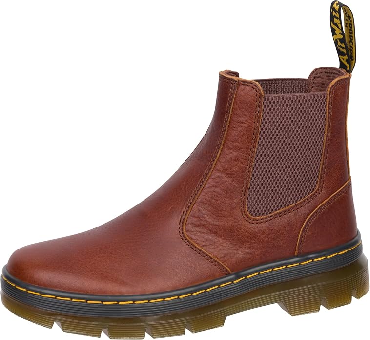 Dr. Martens Unisex Embury Leather Chelsea Boot Cashew Ambassador
