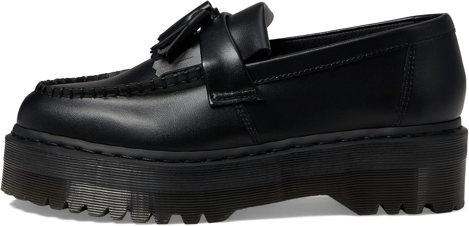Dr. Martens Unisex Adult Unisex Vegan Adrian Platform Tassel Loafer Black