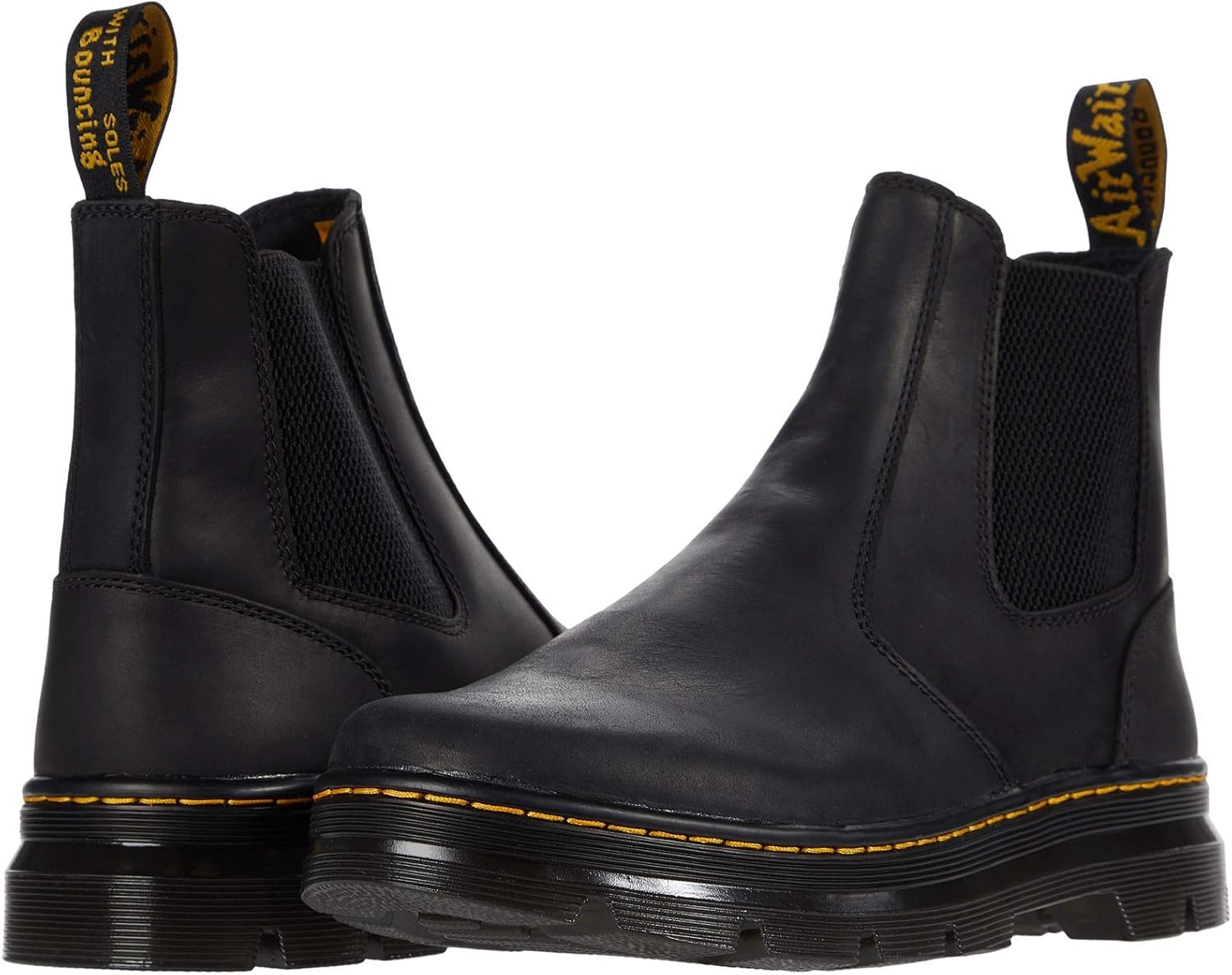 Dr. Martens unisex-adult Embury Leather Chelsea Boot Black Wyoming