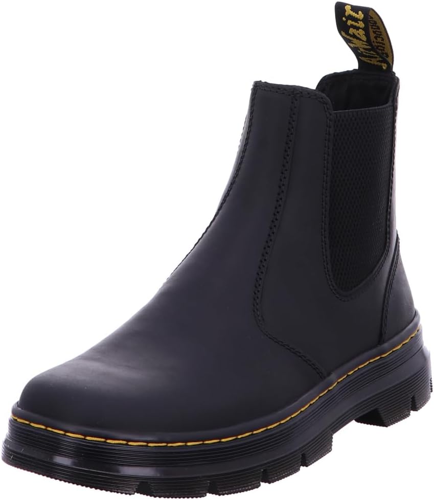 Dr. Martens unisex-adult Embury Leather Chelsea Boot Black Wyoming