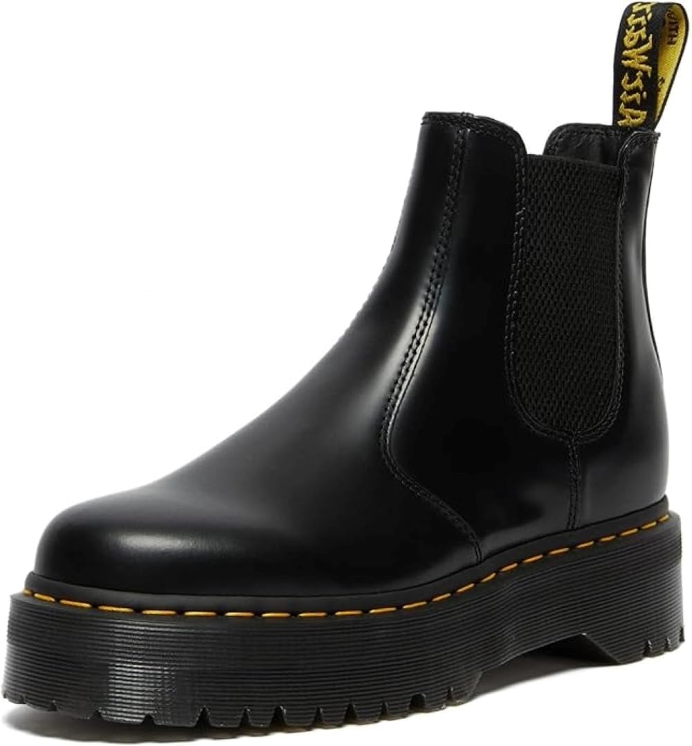 Dr. Martens Unisex-Adult 2976 Quad Chelsea Boot, Black, 6 Women5 Men