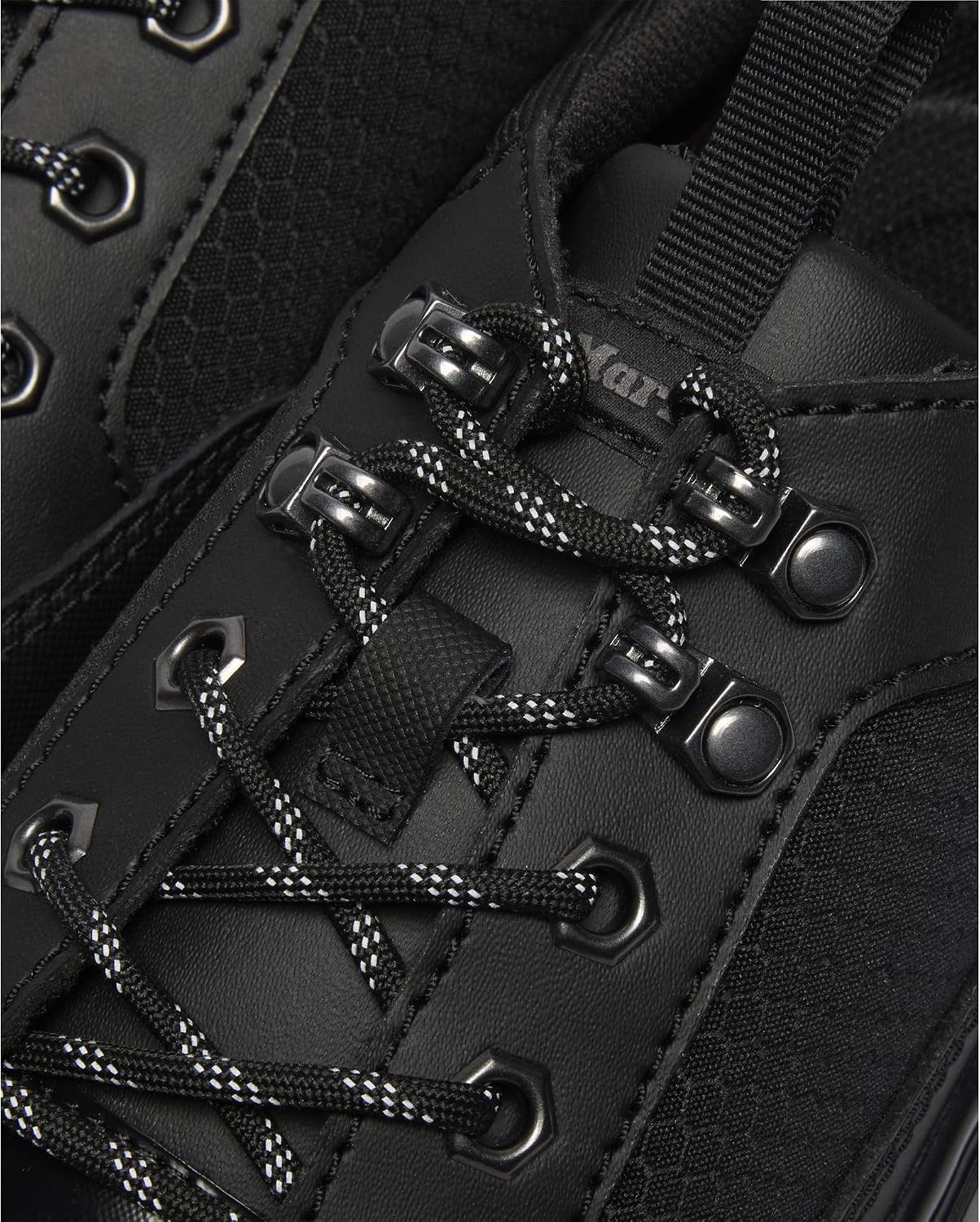 Dr. Martens unisex-adult womens Reeder Shoes Black Recycled Hex Canvas+ajax