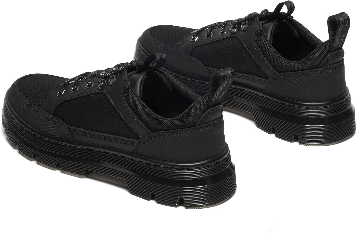 Dr. Martens unisex-adult womens Reeder Shoes Black Recycled Hex Canvas+ajax