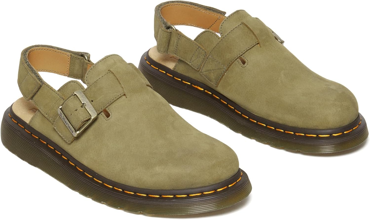 Dr. Martens Men's Jorge Ii Suede Slingback Mules Muted Olive