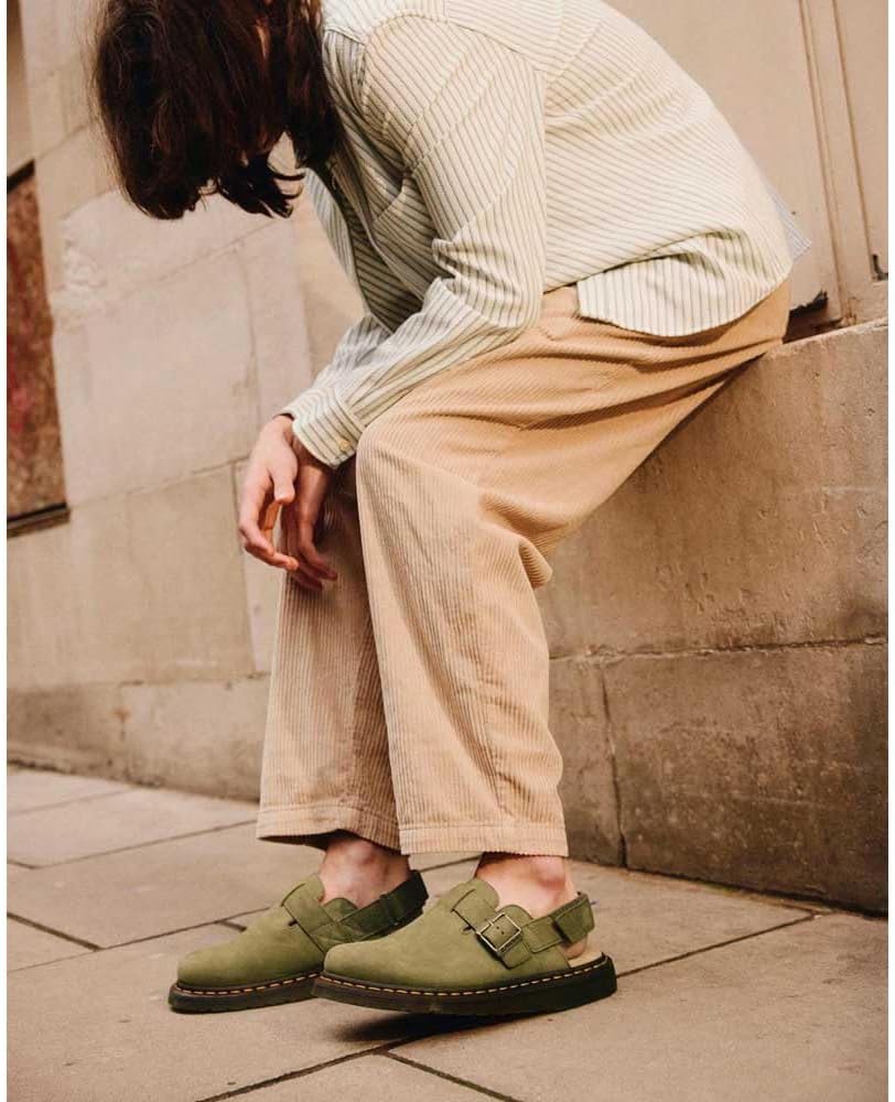 Dr. Martens Men's Jorge Ii Suede Slingback Mules Muted Olive
