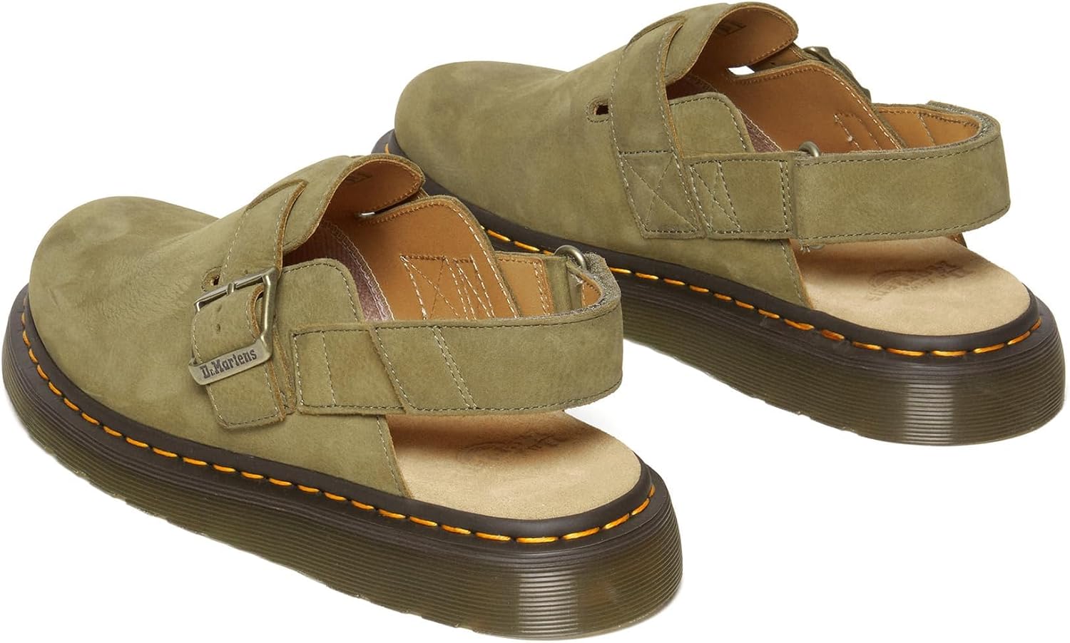 Dr. Martens Men's Jorge Ii Suede Slingback Mules Muted Olive