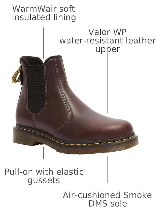 Dr. Martens unisex-adult 2976 Dark Brown Valor