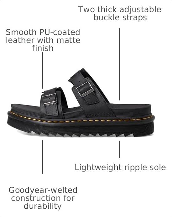 Dr. Martens Myles Sandal Black Athena