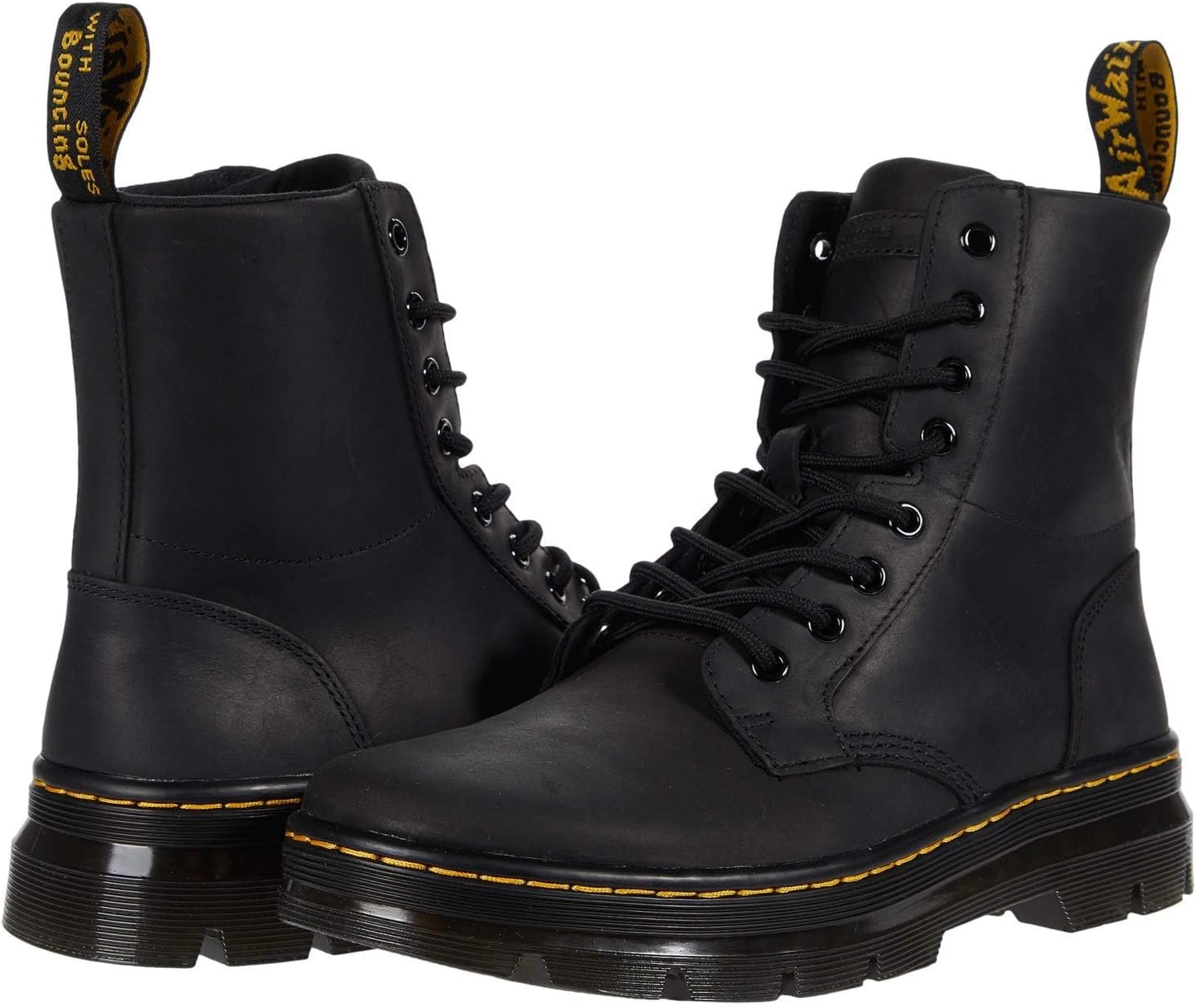 Dr. Martens Unisex Adult Combs Leather 8 Eye Boot Black Wyoming
