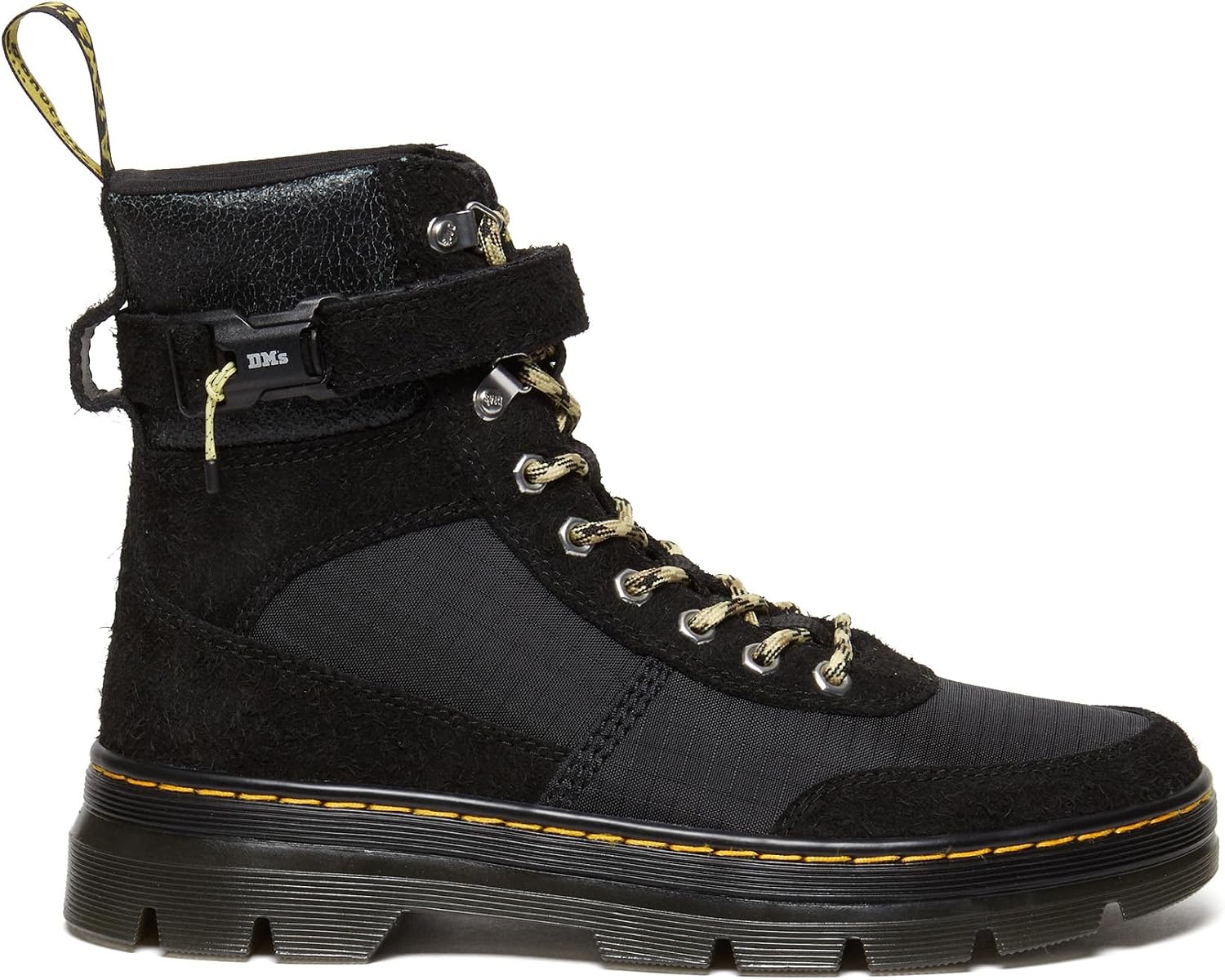 Dr. Martens Unisex Adult Combs Tech Black Long Napped Suede