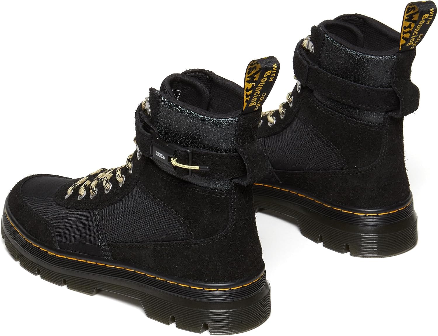 Dr. Martens Unisex Adult Combs Tech Black Long Napped Suede