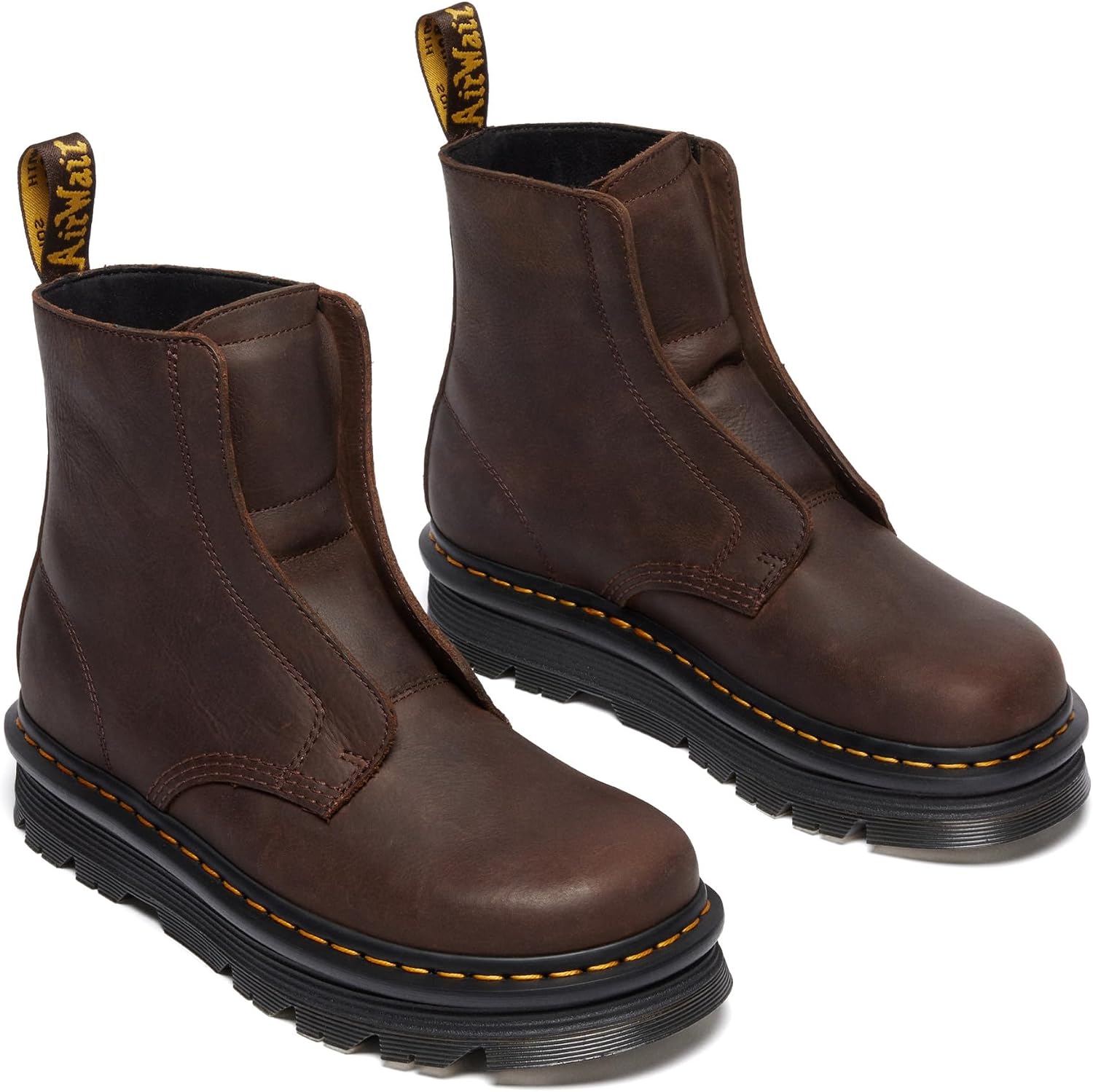 Dr. Martens unisex adult Zebzag Laceless Dark Brown Wyoming