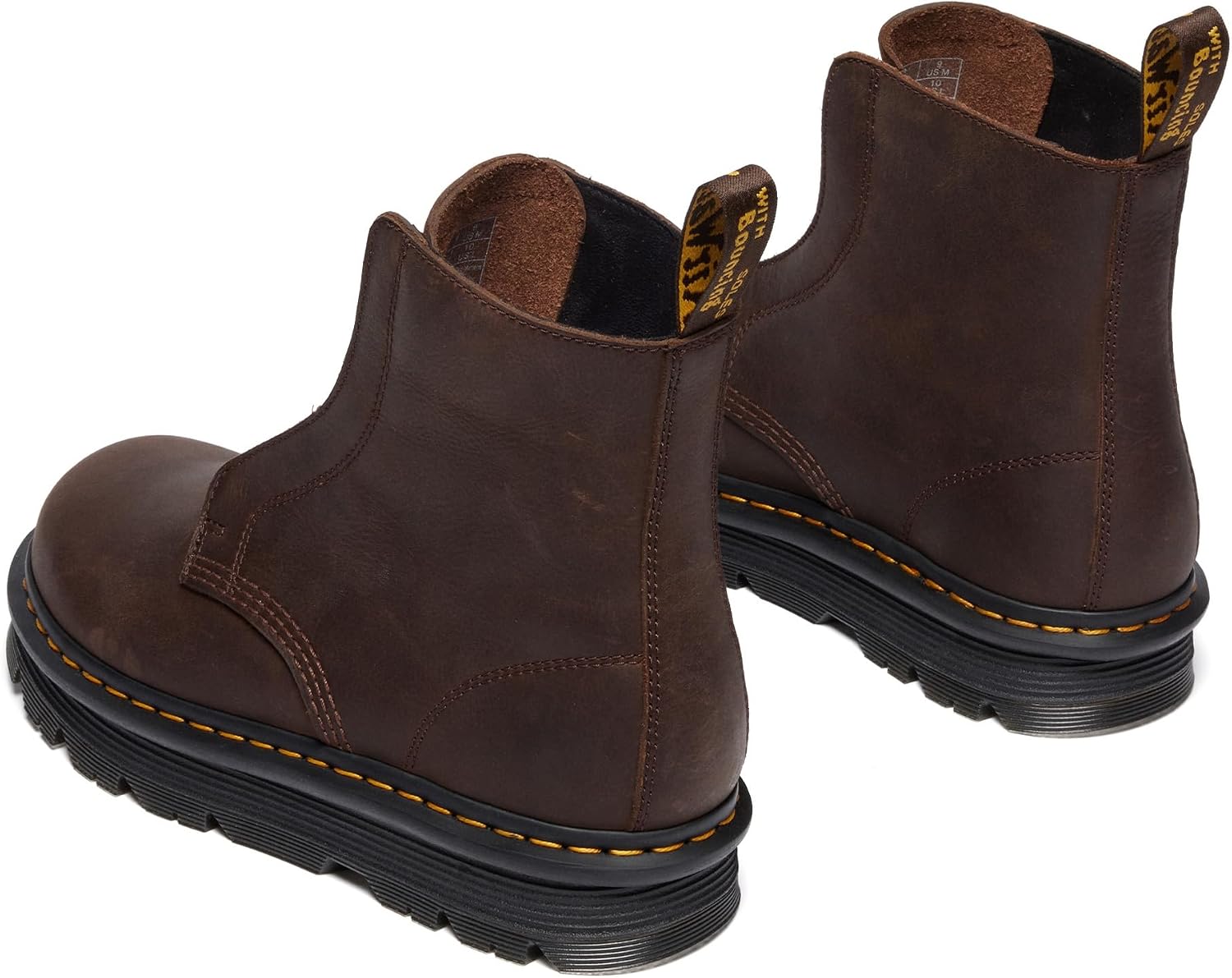 Dr. Martens unisex adult Zebzag Laceless Dark Brown Wyoming