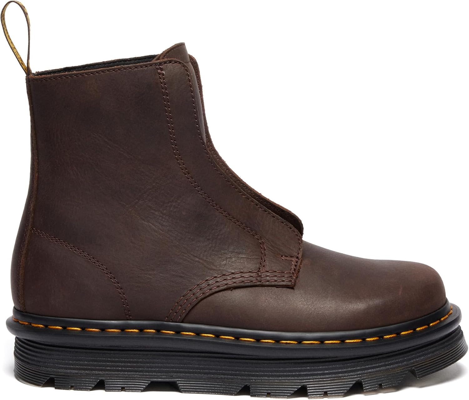 Dr. Martens unisex adult Zebzag Laceless Dark Brown Wyoming