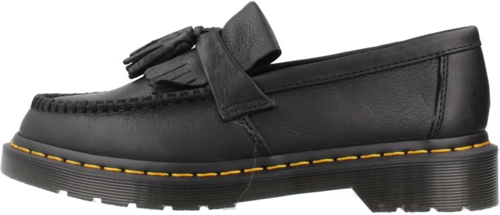Dr. Martens Unisex Adult Adrian Yellow Stitch Leather Loafers Multicoloured