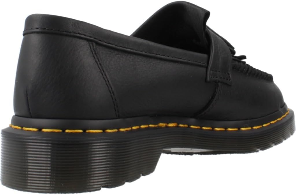 Dr. Martens Unisex Adult Adrian Yellow Stitch Leather Loafers Multicoloured