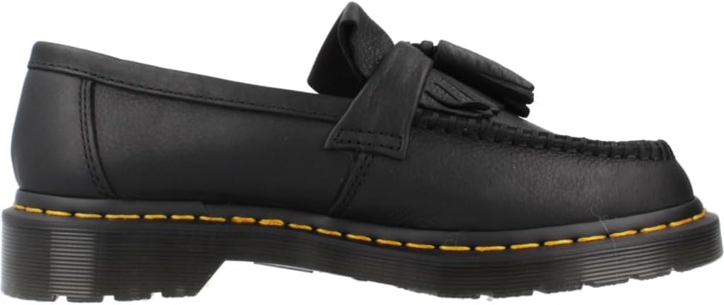 Dr. Martens Unisex Adult Adrian Yellow Stitch Leather Loafers Multicoloured