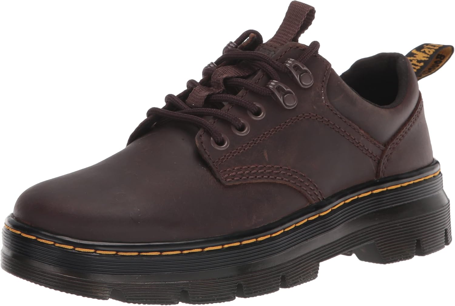 Dr. Martens Unisex Adult Reeder Leather 5 Eye Shoe Dark Brown Crazy Horse