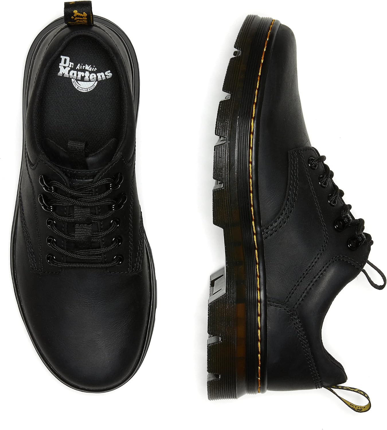 Dr. Martens Unisex Adult Reeder Leather 5 Eye Shoe Black Wyoming