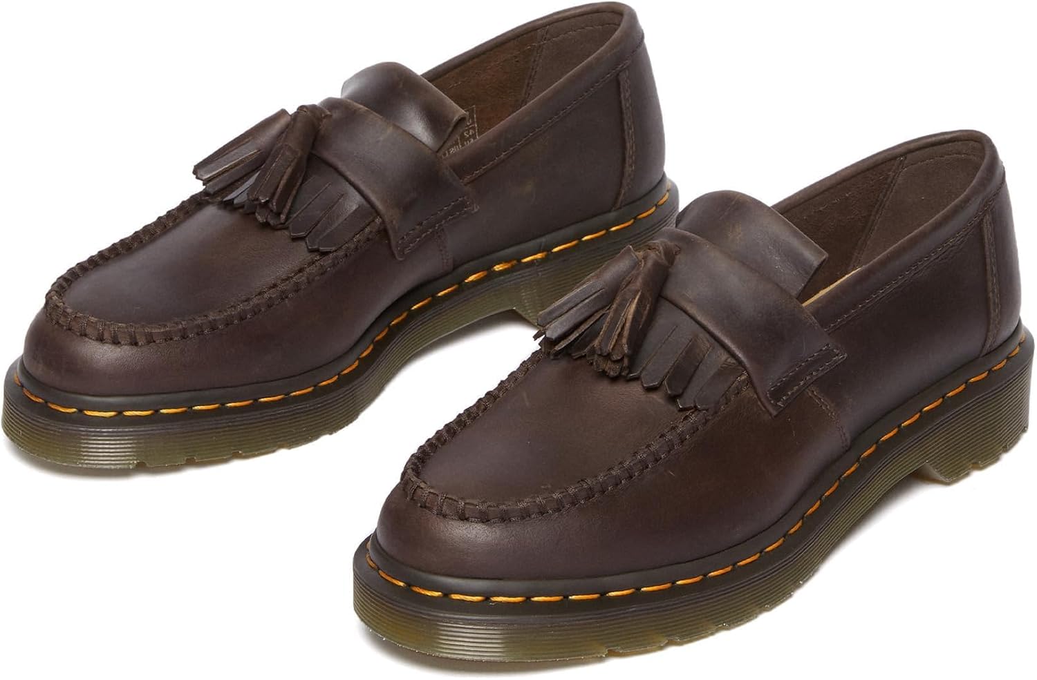 Dr. Martens Unisex Adrian Slip-On Loafer Dark Brown Crazy Horse