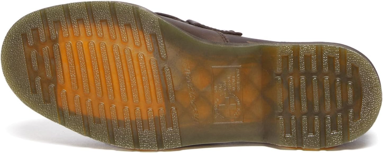 Dr. Martens Unisex Adrian Slip-On Loafer Dark Brown Crazy Horse