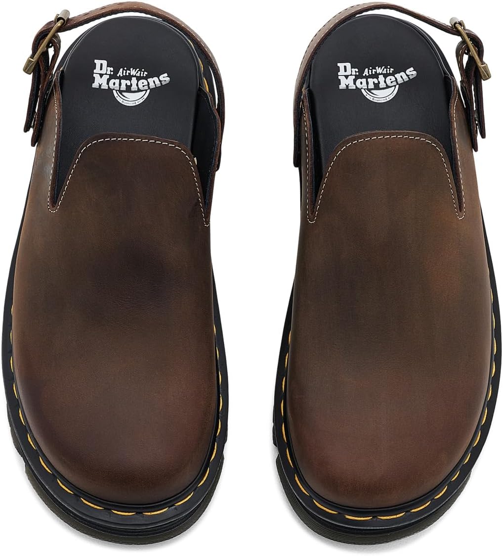 Dr. Martens Unisex Adult Zeb Zag Mule Dark Brown Crazy Horse