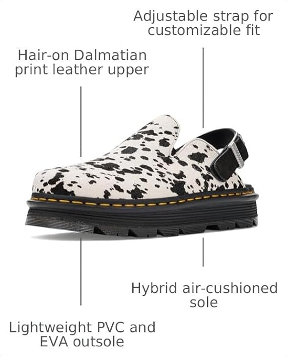 Dr. Martens Unisex Adult Zeb Zag Mule CreamBlack