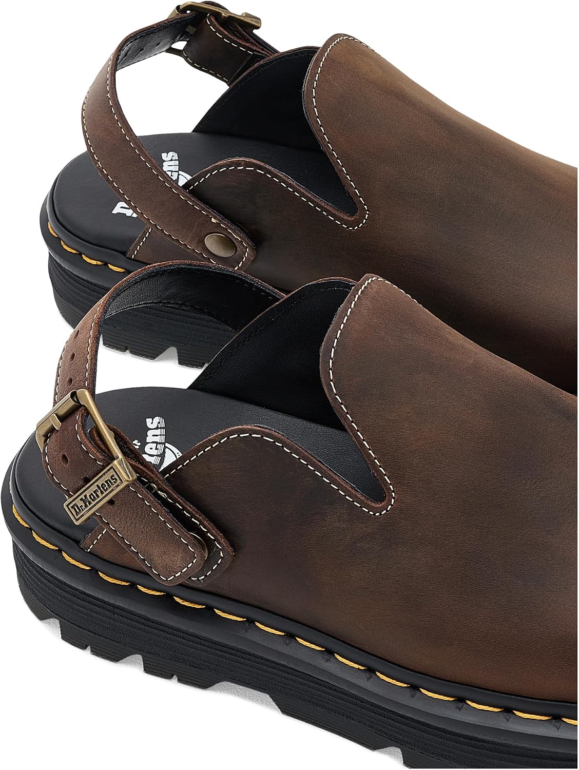 Dr. Martens Unisex Adult Zeb Zag Mule Dark Brown Crazy Horse
