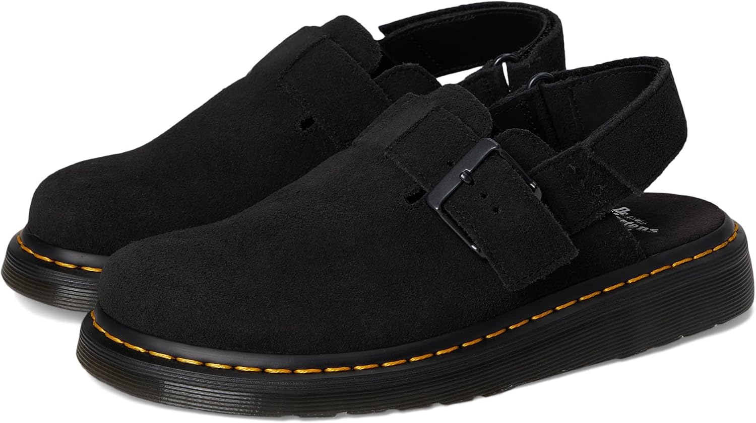 Dr. Martens Men's Jorge Ii Suede Slingback Mules Black Eh Suede
