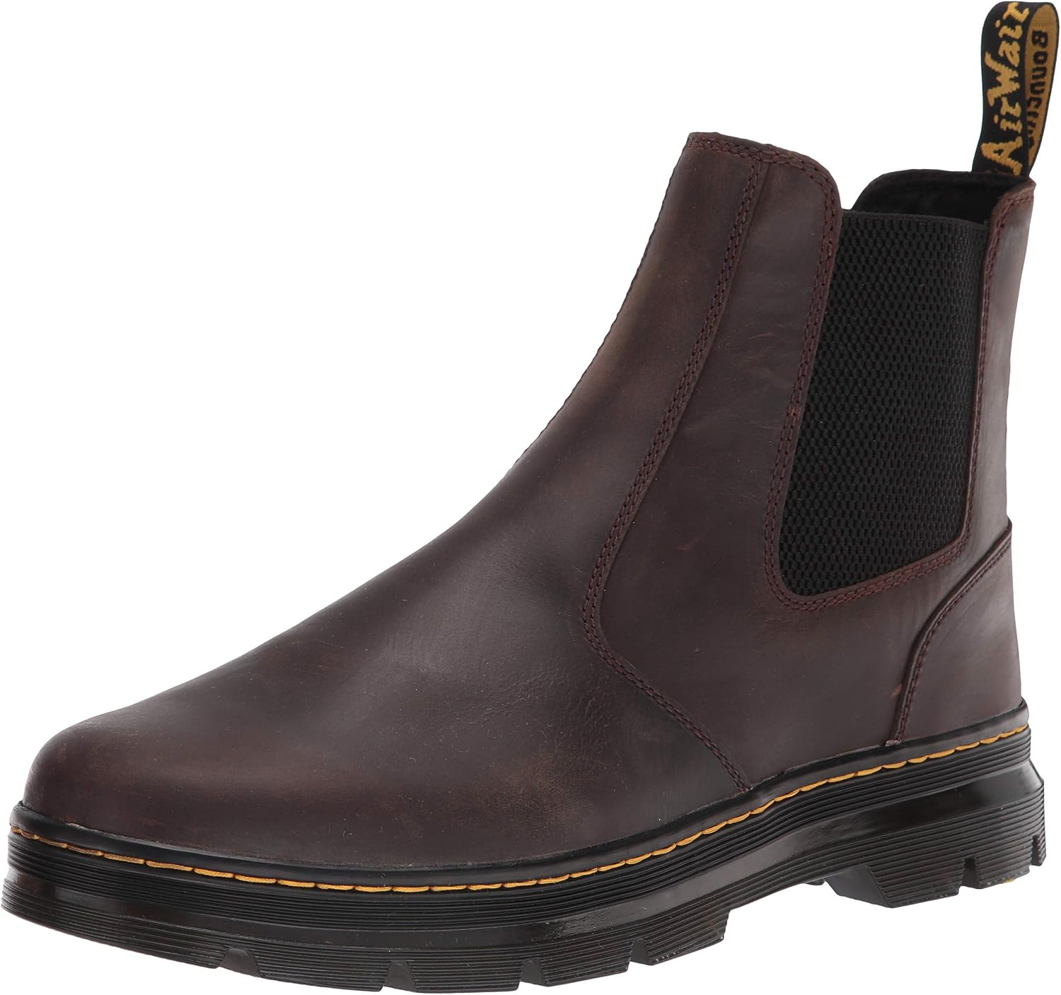 Dr. Martens unisex-adult Embury Leather Chelsea Boot Dark Brown Crazy Horse