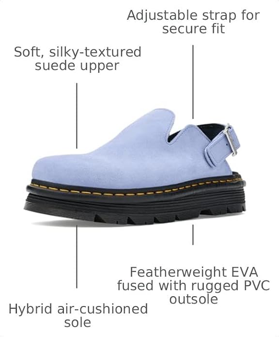 Dr. Martens Unisex Adult Zeb Zag Mule Cornflower Blue