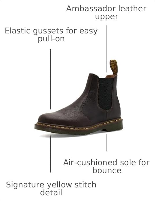 Dr. Martens unisex-adult 2976 Chelsea Dark Brown Ambassador