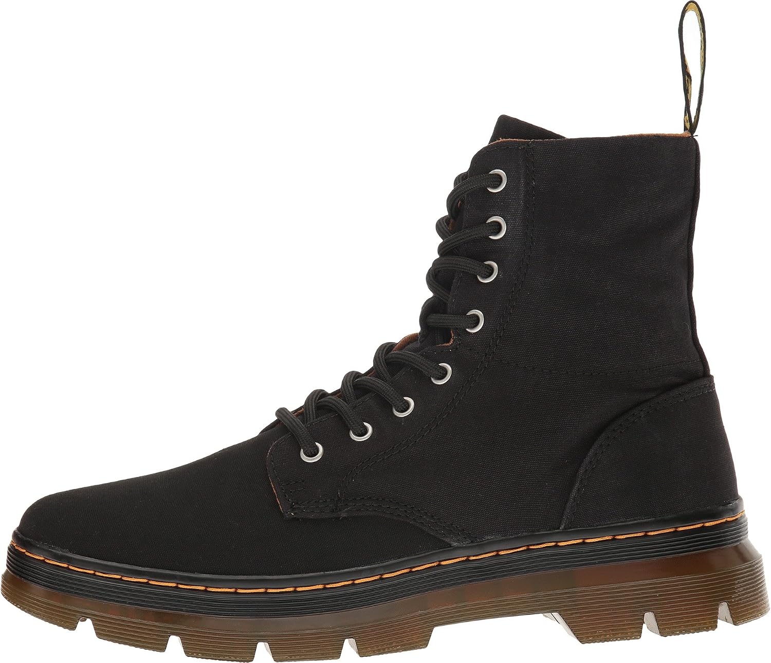 Dr. Martens Men's Combs Nylon Combat Boot Black Extra Tough NylonRubbery