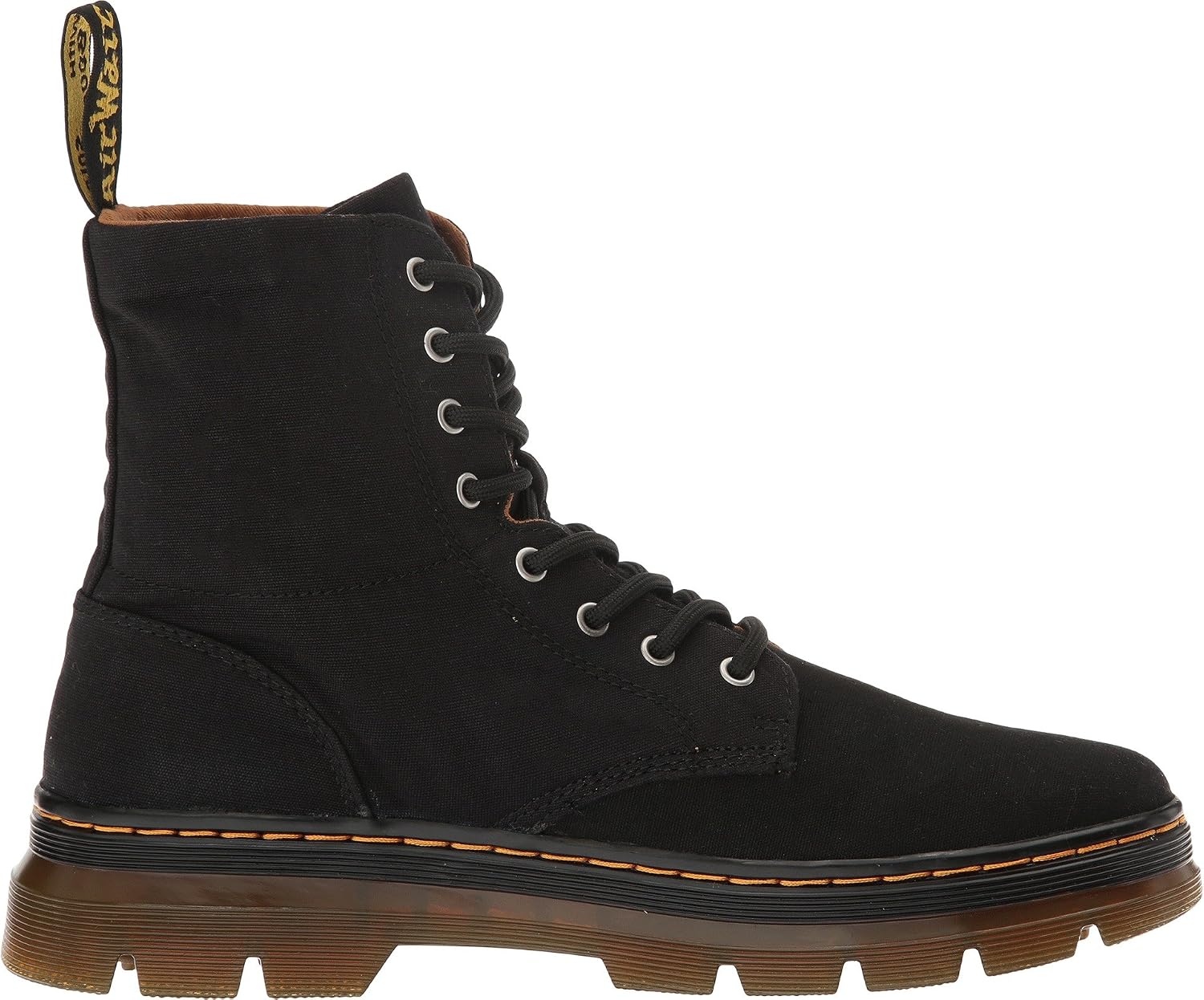 Dr. Martens Men's Combs Nylon Combat Boot Black Extra Tough NylonRubbery
