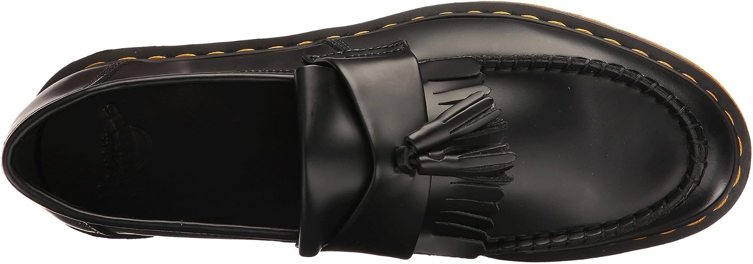 Dr. Martens Unisex Adrian Slip-On Loafer Black Polished Smooth