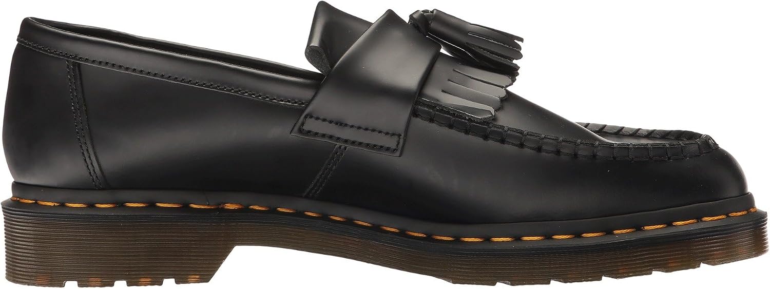 Dr. Martens Unisex Adrian Slip-On Loafer Black Polished Smooth