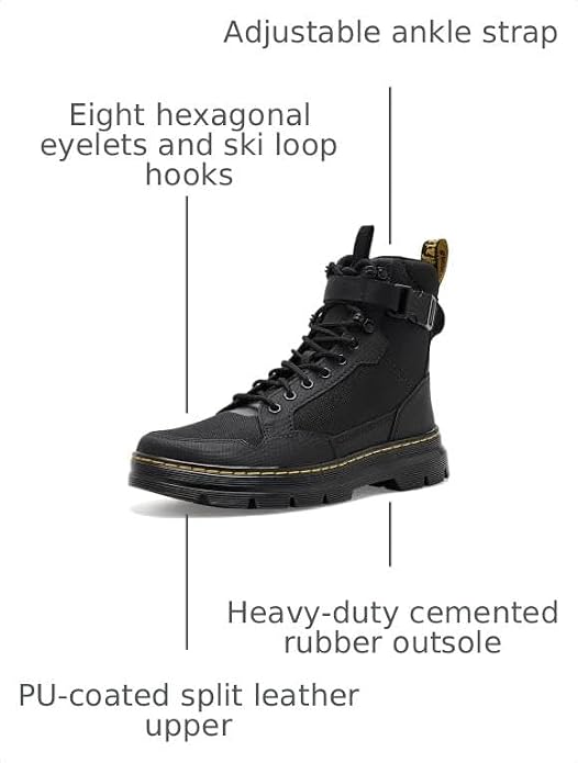 Dr. Martens womens Combs Tech Mk .02 Boot Black 1