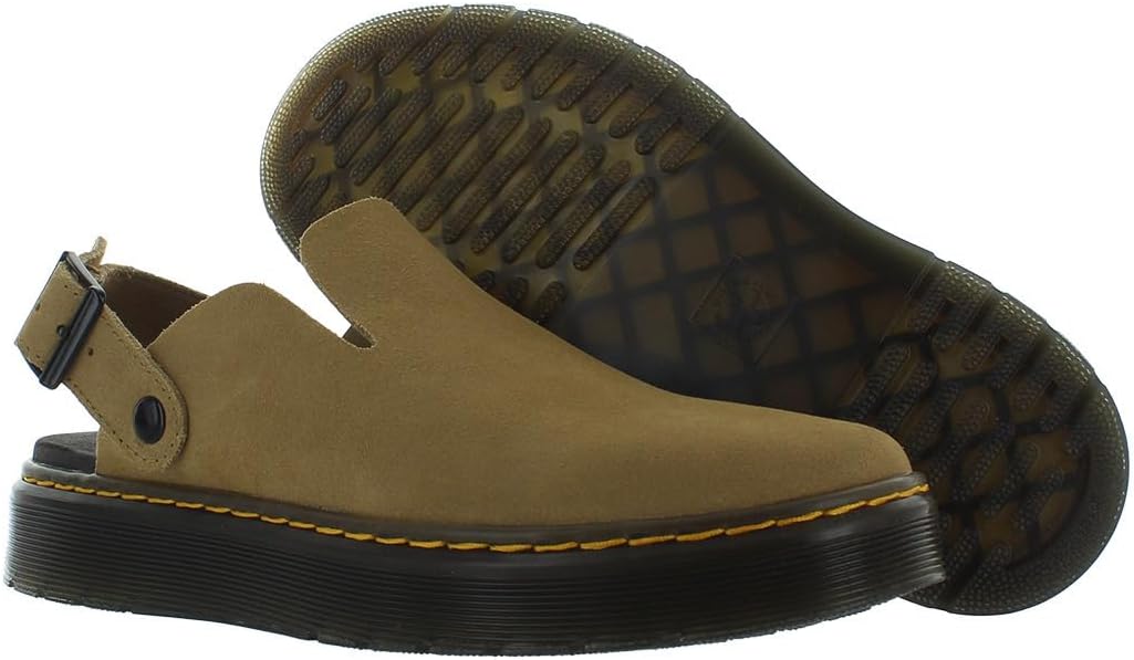 Dr. Martens Men's Carlson Mules Savannah Tan Eh Suede Mb