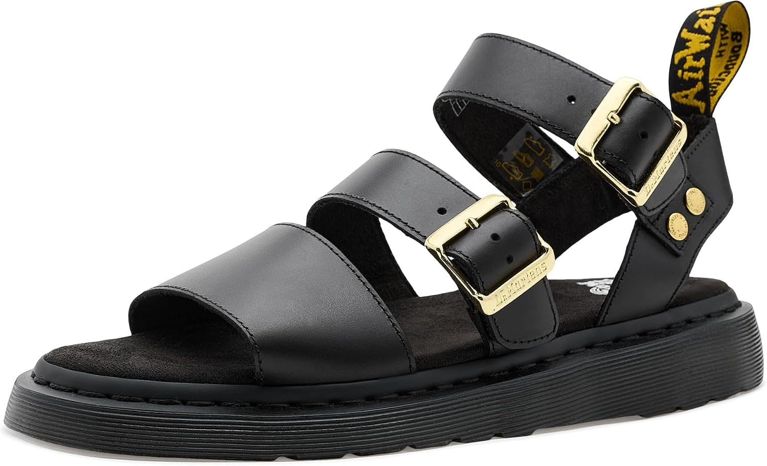 Dr. Martens unisex-adult Gryphon Sandal Black Atlas