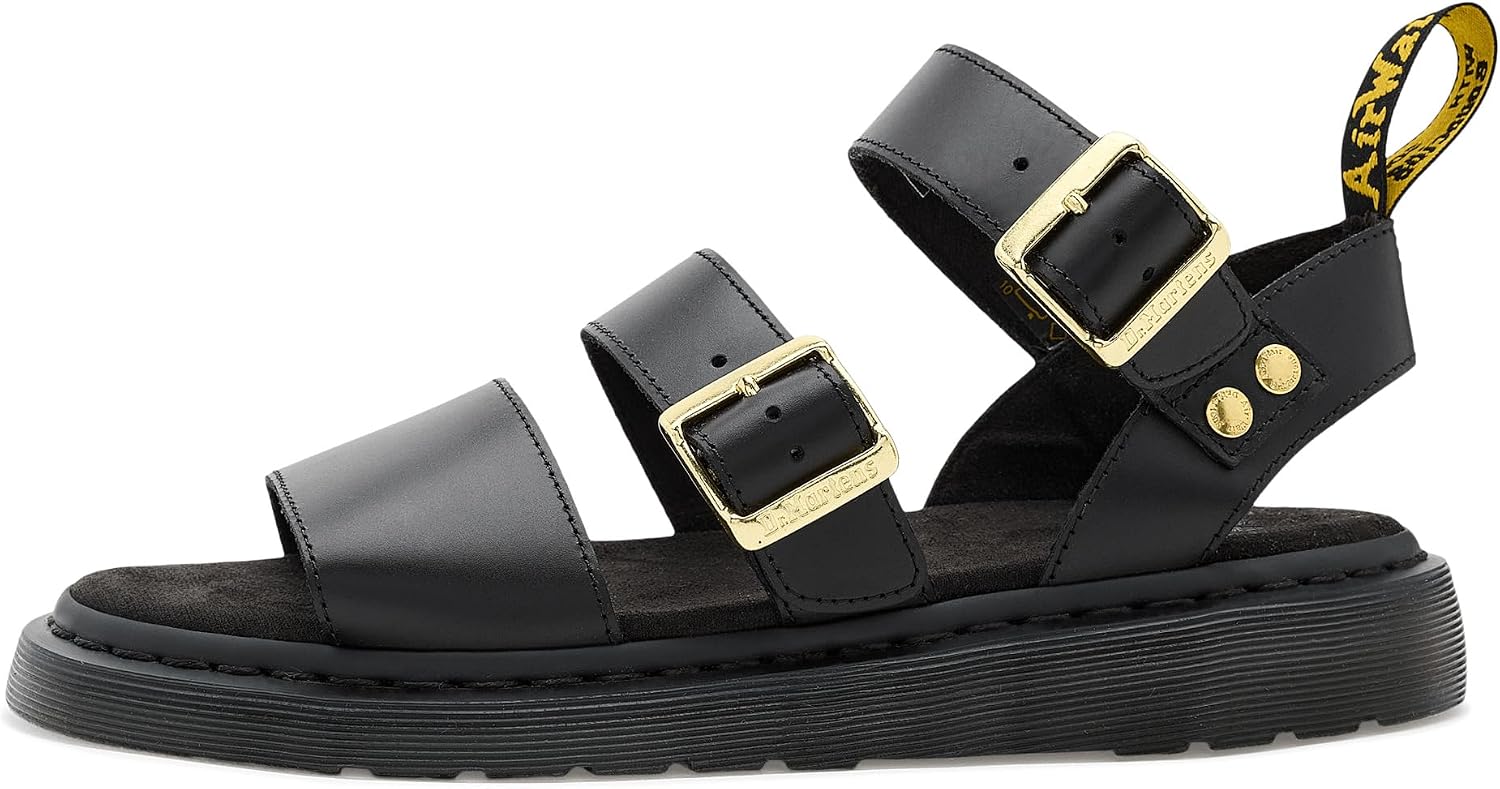 Dr. Martens unisex-adult Gryphon Sandal Black Atlas