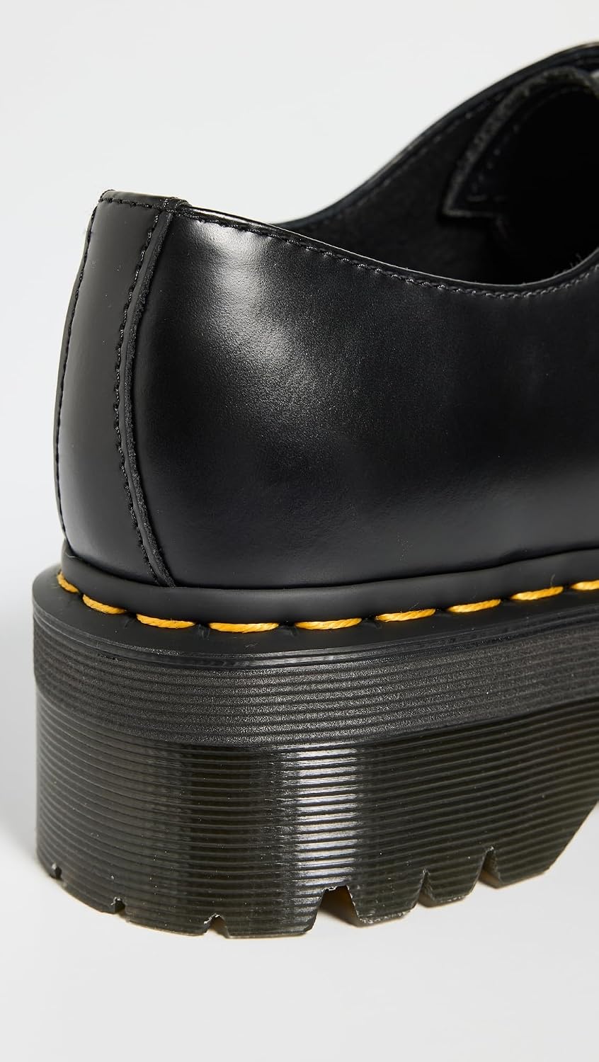 Dr. Martens Unisex-Adult V 1461 Quad Mono Black Polished Smooth