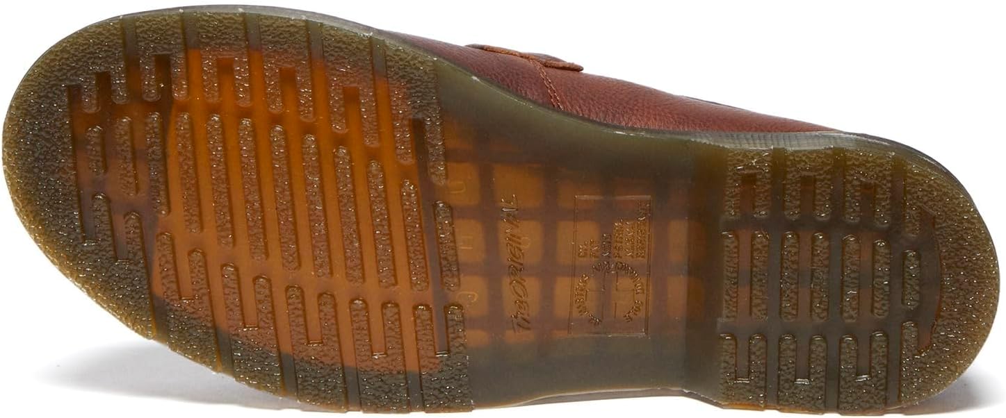Dr. Martens Unisex Adult Adrian Yellow Stitch Leather Loafers Cashew