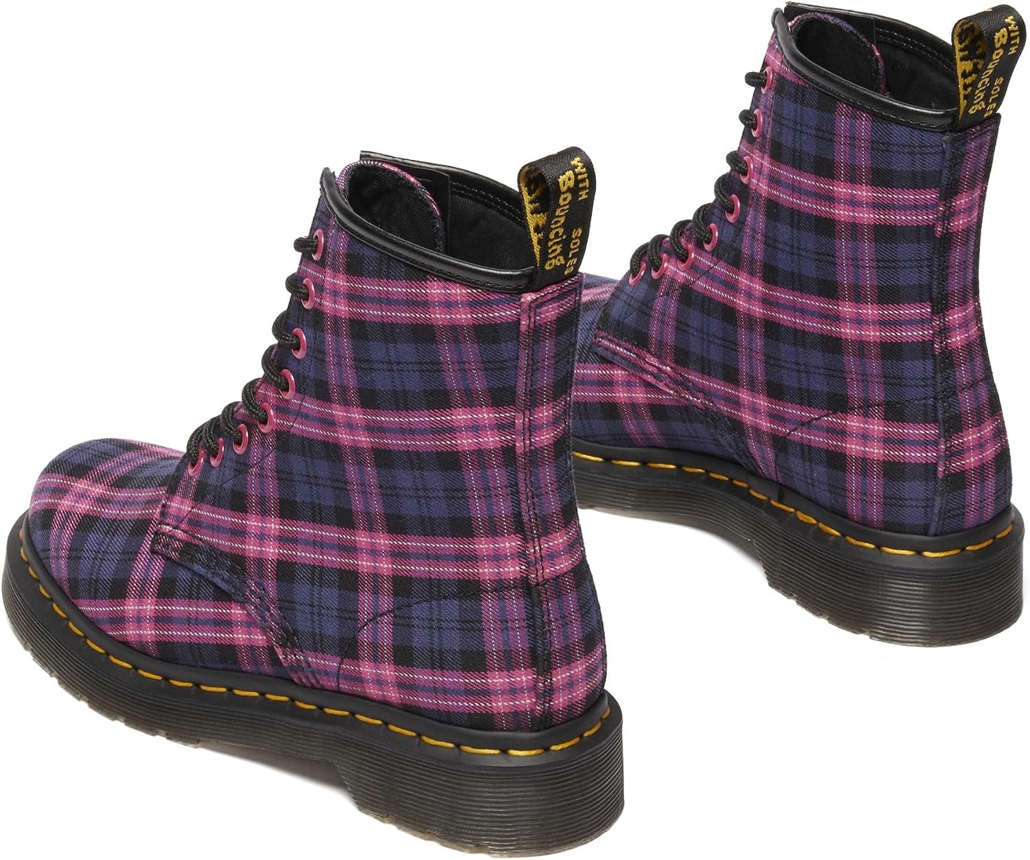 Dr. Martens Unisex 1460 Leather 8 Eye Boot Pink Multi Tartan