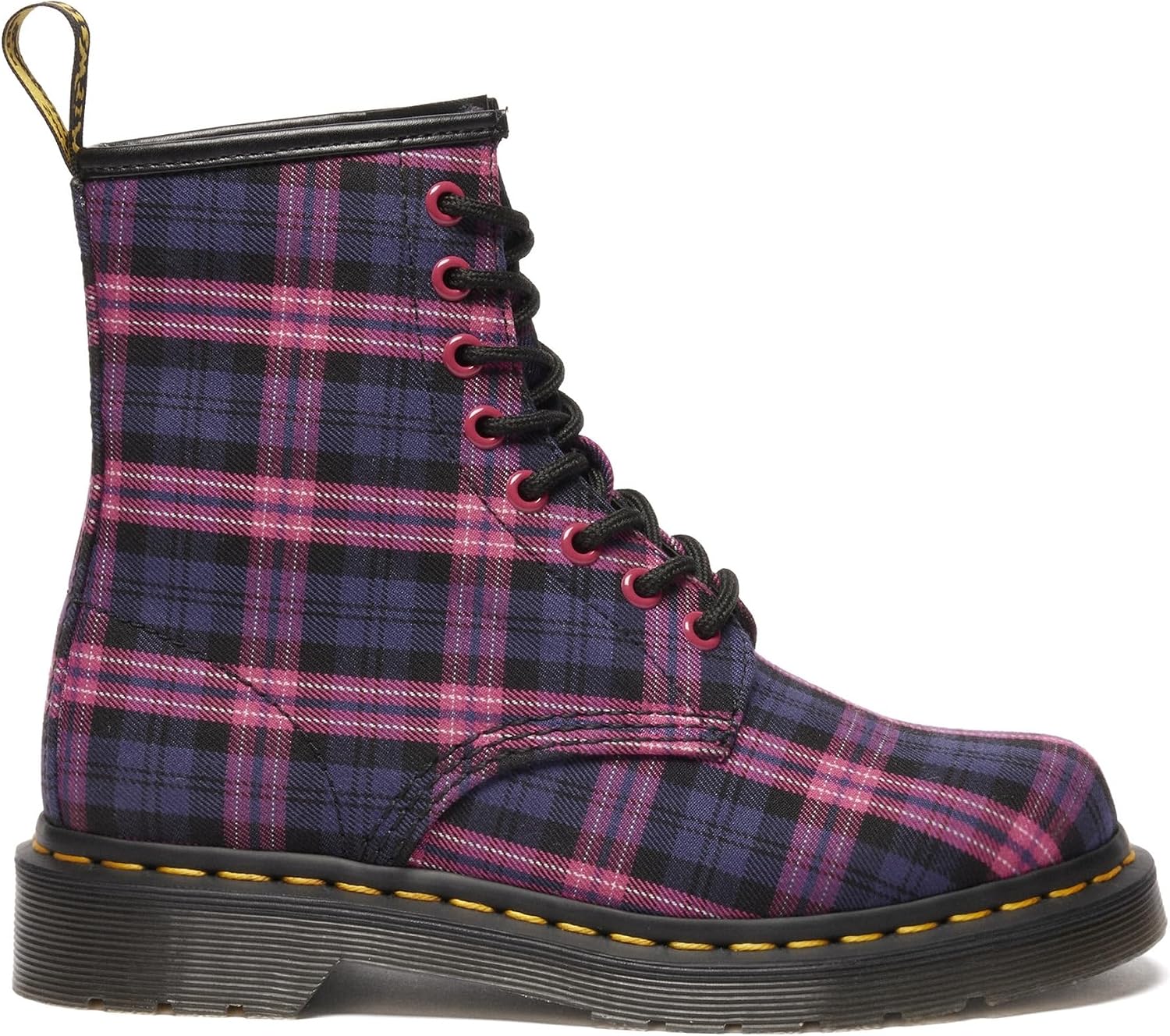 Dr. Martens Unisex 1460 Leather 8 Eye Boot Pink Multi Tartan