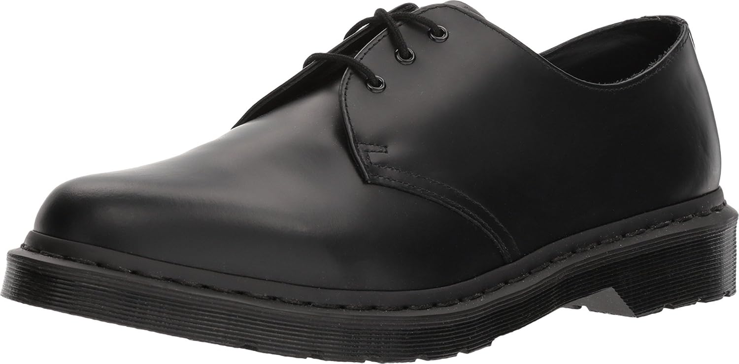 Women's Dr. Martens 1461 Mono Smooth Leather Oxford Shoes - Black Smooth