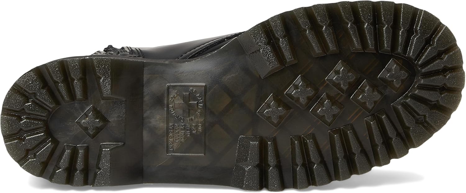 Dr. Martens Jadon Smooth Leather Platform Boots Black Polished Smooth