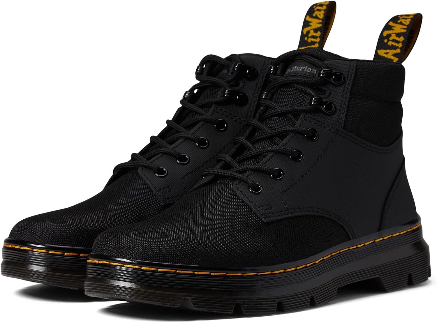 Dr. Martens Men's Unisex Adult Rakim Nylon 6 Eye Black Extra Tough 5050Ajax