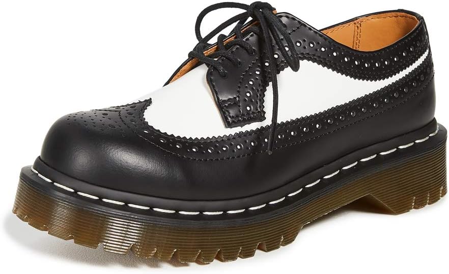 Dr. Martens Unisex 3989 Bex Brogue Shoes BlackWhite