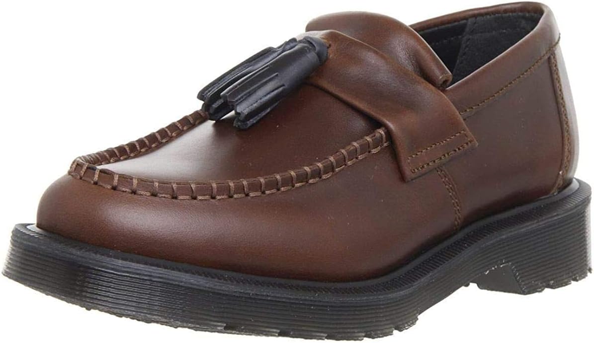 Dr. Martens Women's Vegan Adrian Brown Cognac Aqua Glide and Dms Navy Aqua Glide 632