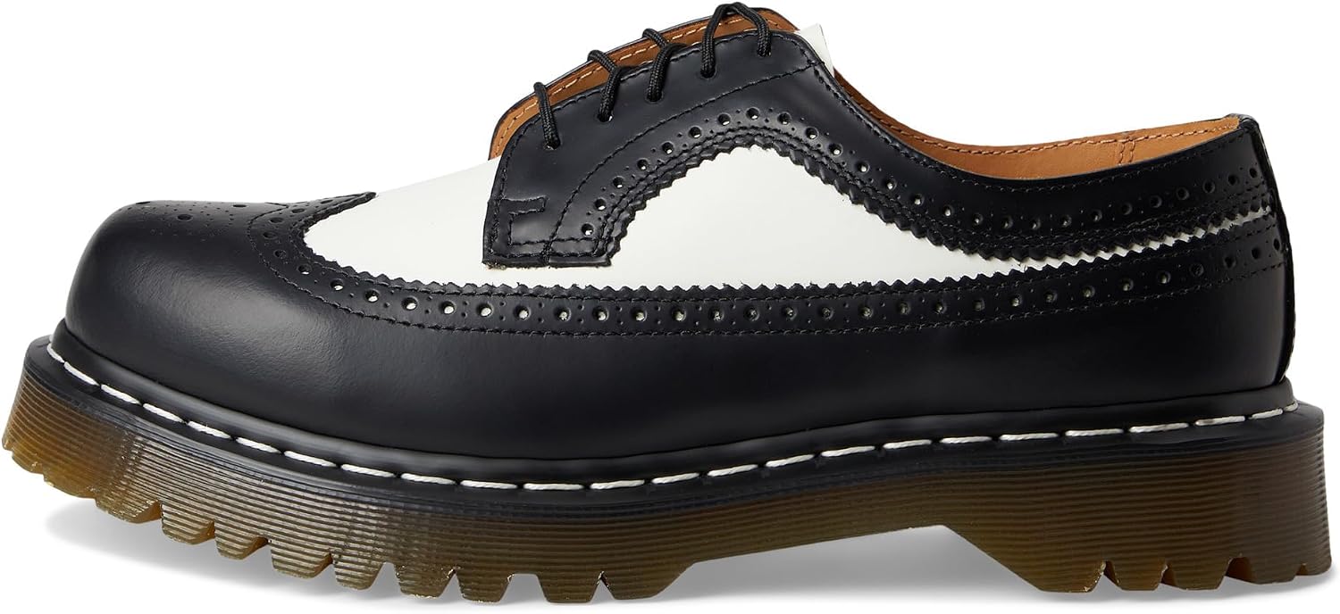 Dr. Martens Unisex 3989 Bex Brogue Shoes BlackWhite Smooth